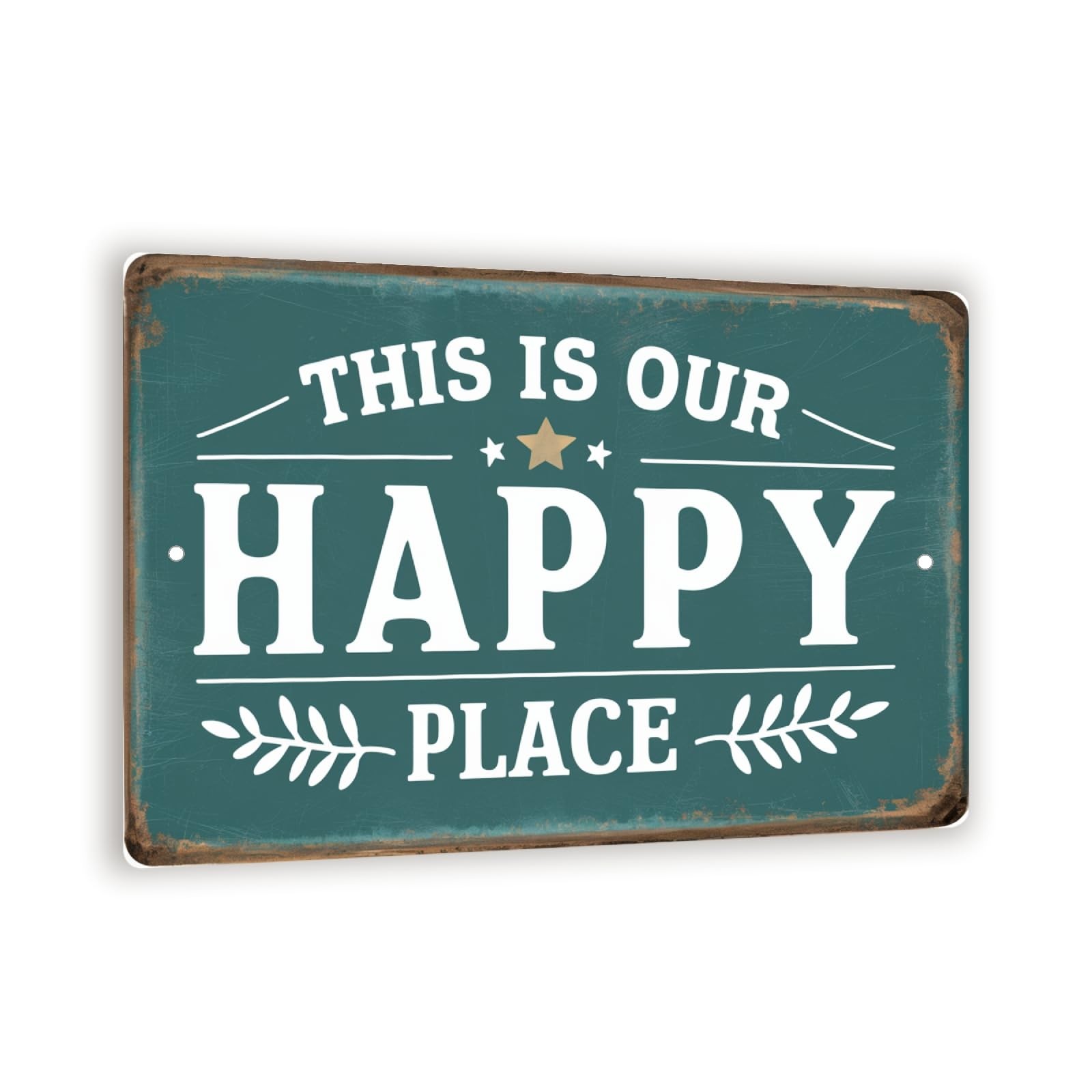 This Is Our Happy Place Vintage Sign 8×12 Aluminum Composite