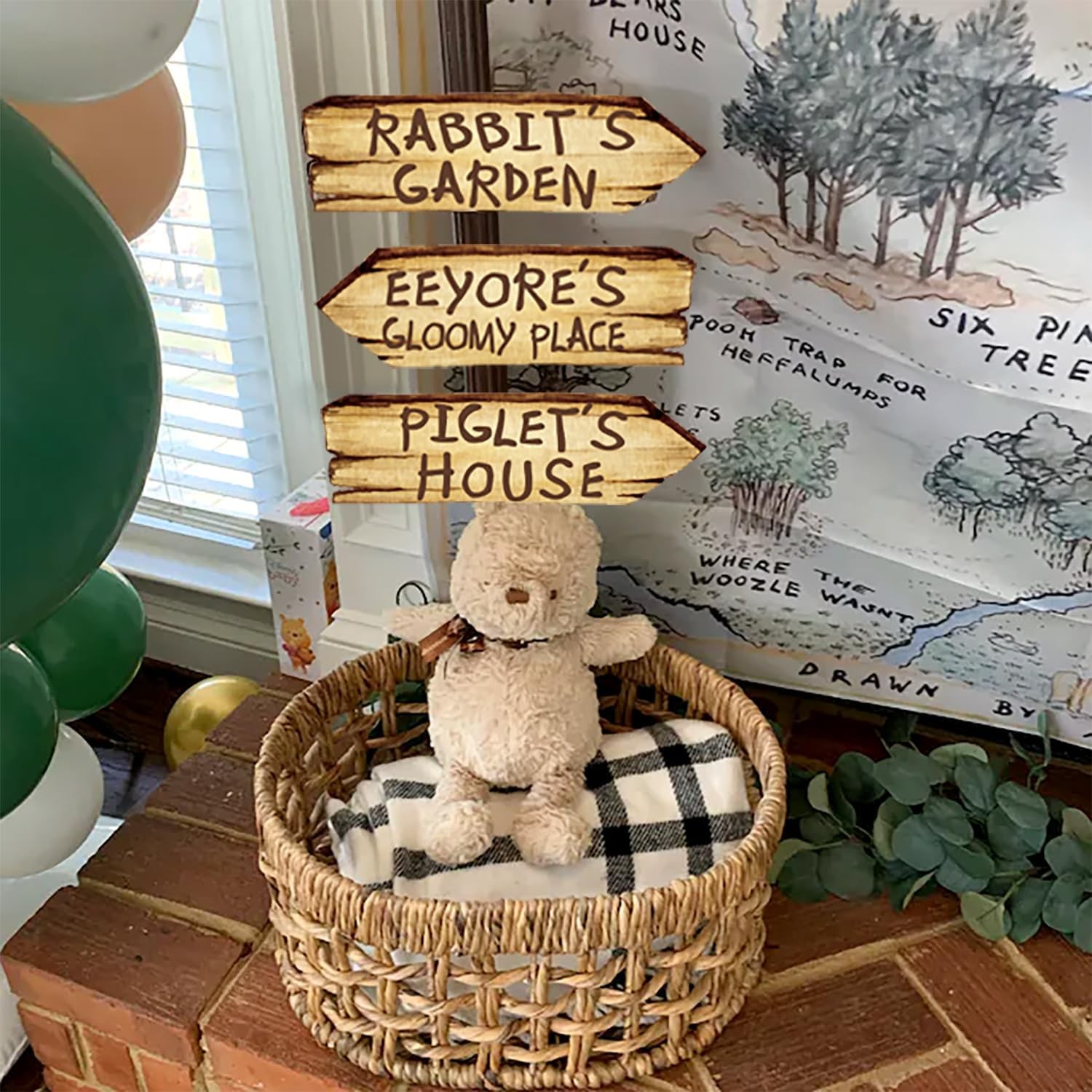 20PCS Winnie Arrow Signs Double-Side Directional Sign For Classic Pooh Baby S…