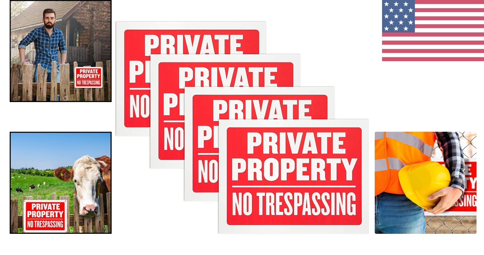 High Visibility No Trespassing Signs – 9×12 Inches for Ultimate Property Safety