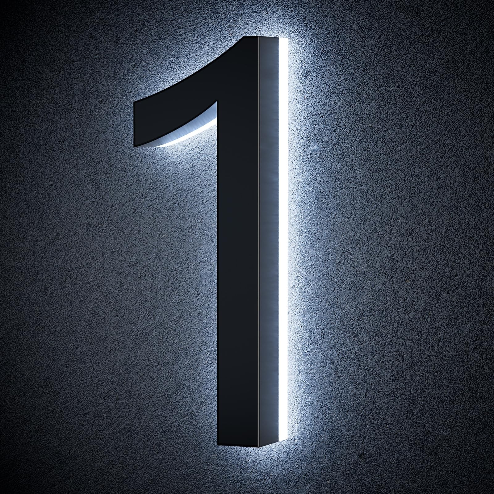 LLtronation 9 Inch Backlit House Numbers for Outside, Stainless Steel, LED