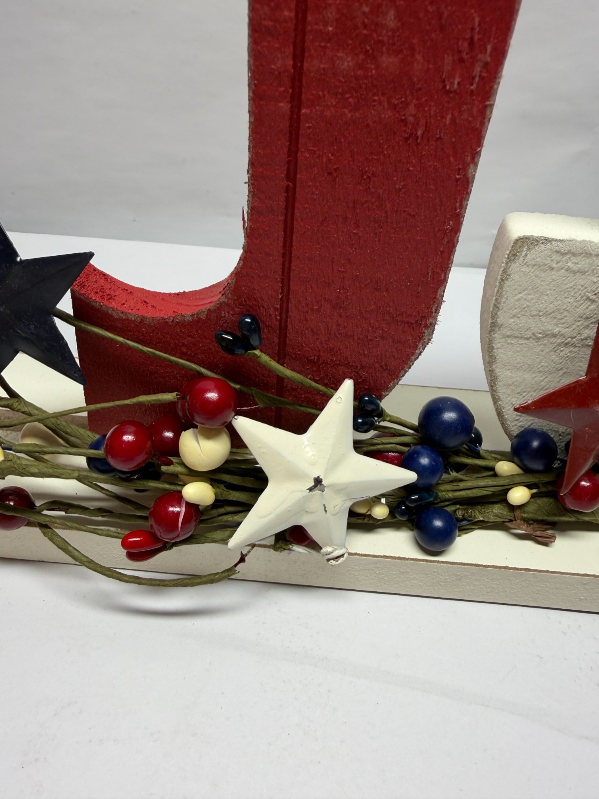 9.75 in. H Patriotic Wooden Table Decor