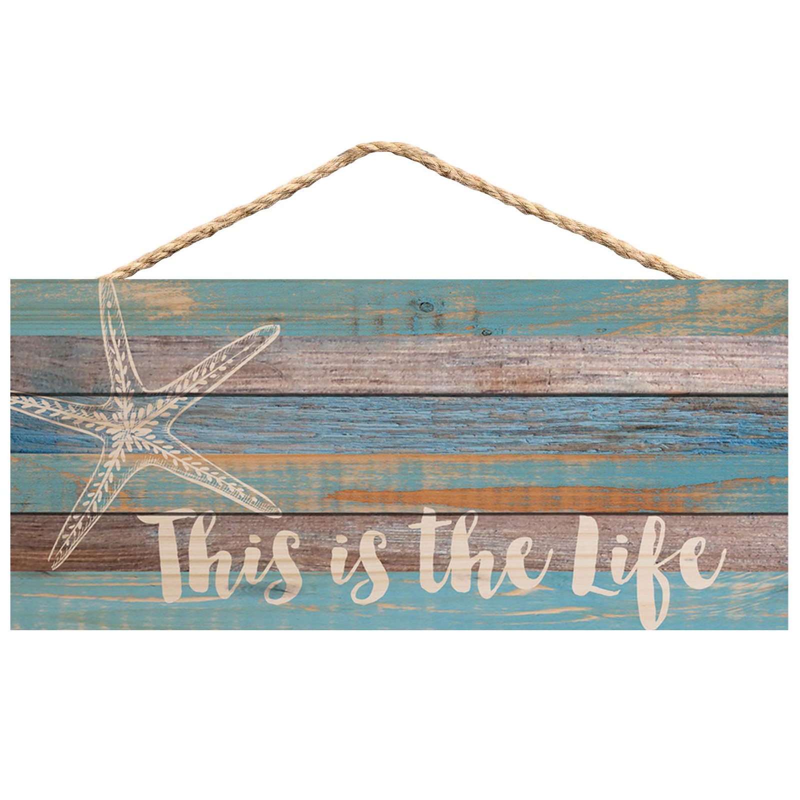 P. Graham Dunn This is the Life Starfish Blue Distressed 10 x 10 x 4.5,