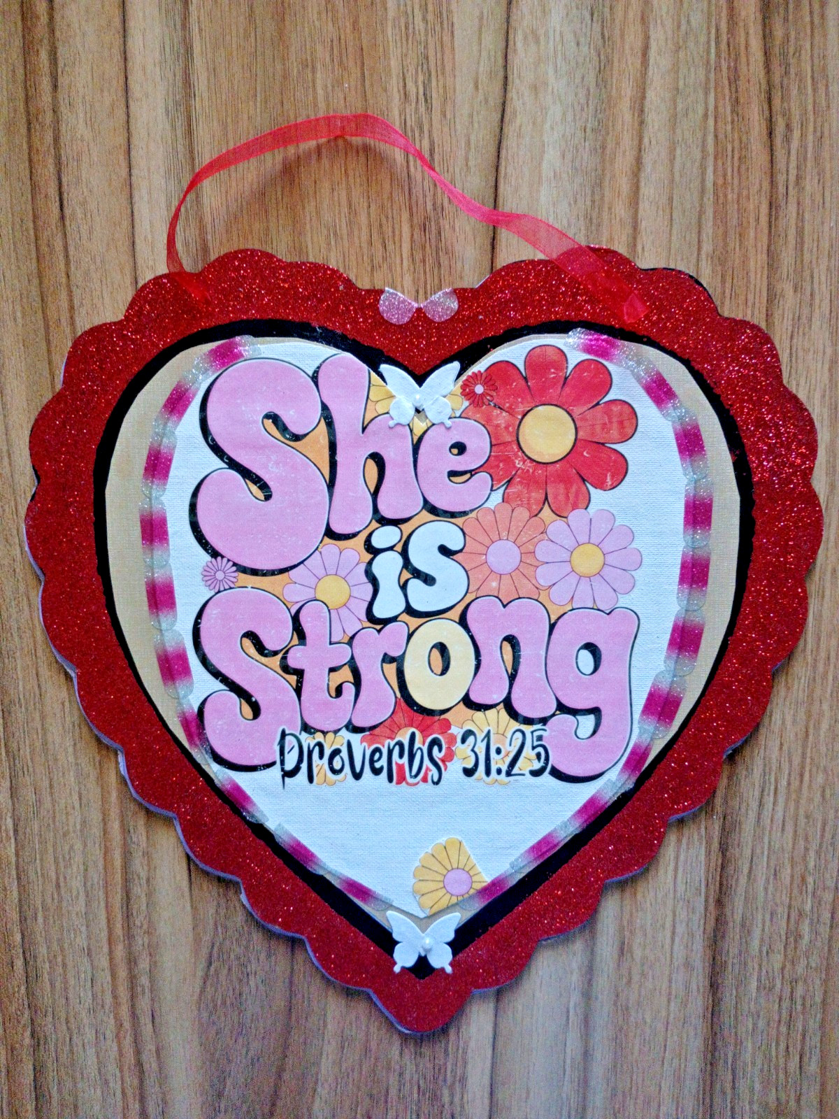 Big Heart Wall art Plaque/Sign Embellished Home Decor Poem two 3D Showbox