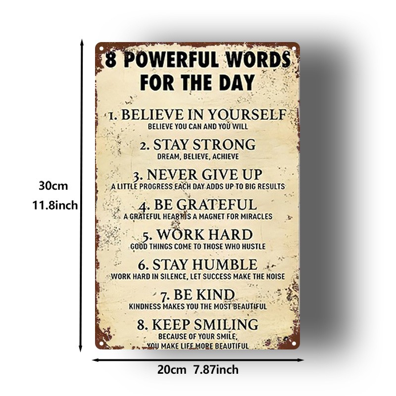 Metal Sign 8×12 Inches Inspirational Decor