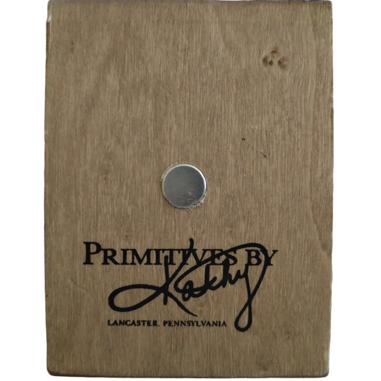 Primitives by Kathy Bulldog Wood Sign Magnet Home Decor Office Gift 4″x3″