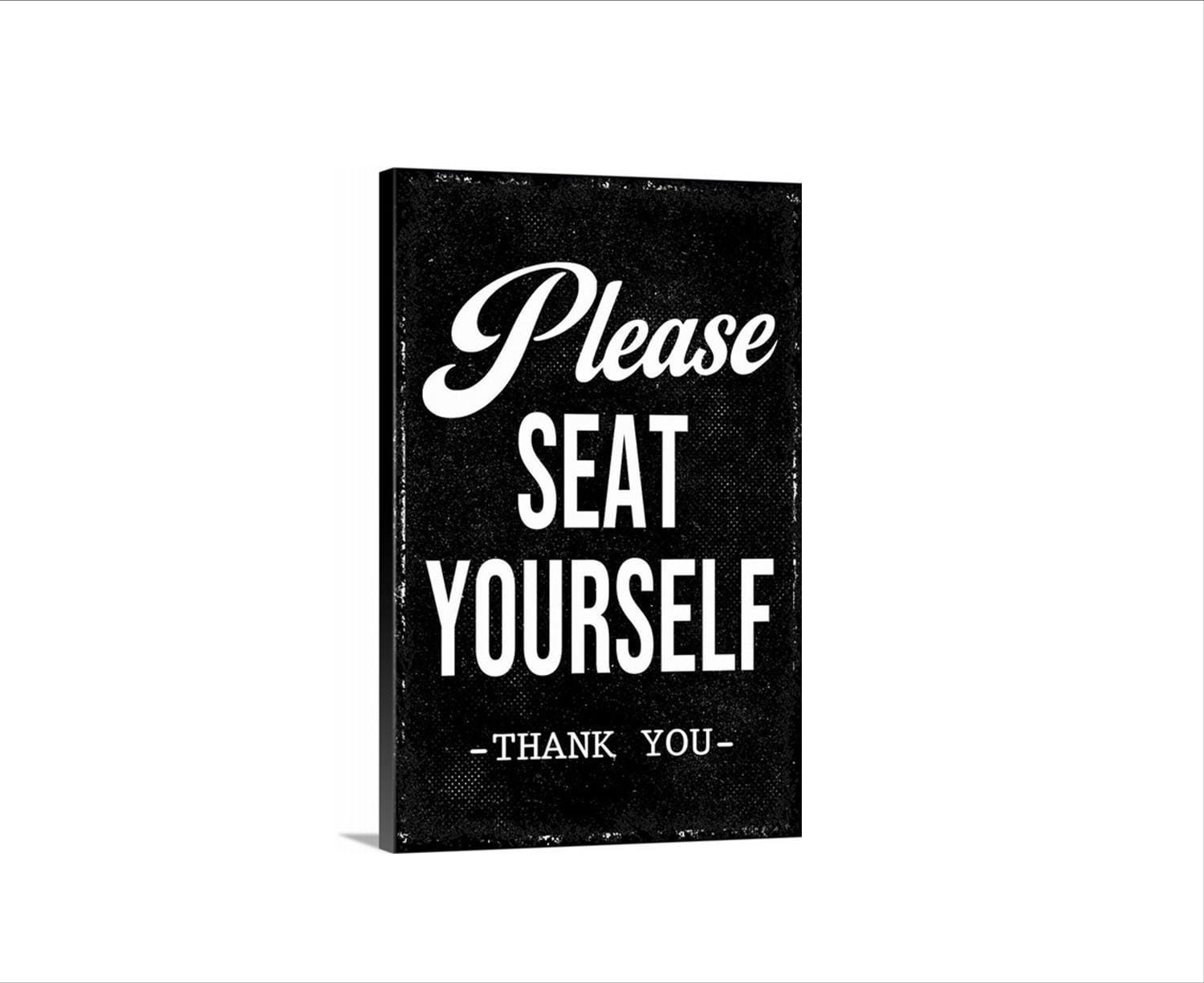 Please Seat Yourself Thank You Sign | Restaurant Cafe Dining Wall Decor |