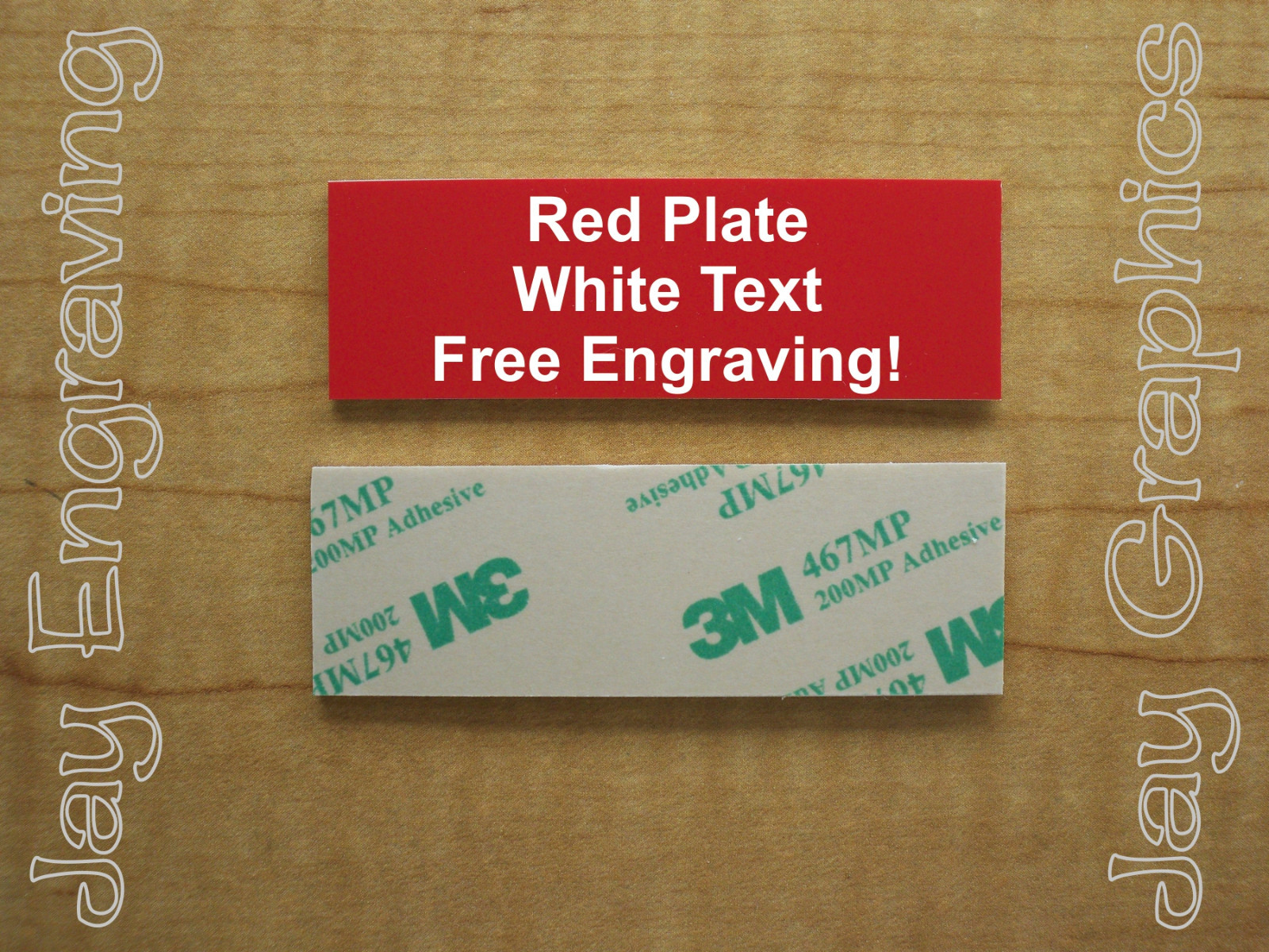 Custom Engraved 1×3 Red Plate / Personalized Sign Plaque Add Your Text Wording