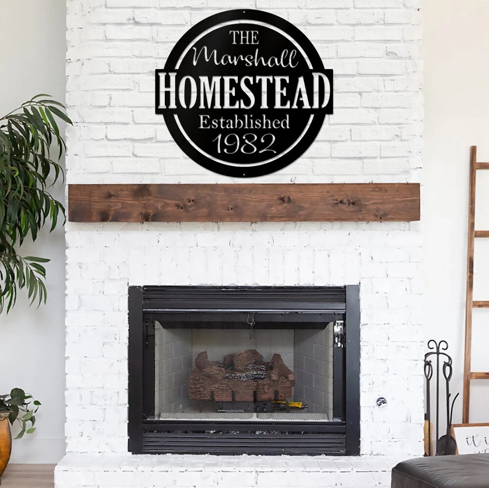 Personalized Family Homestead Metal Signs, Custom Homestead Wall Art Decor