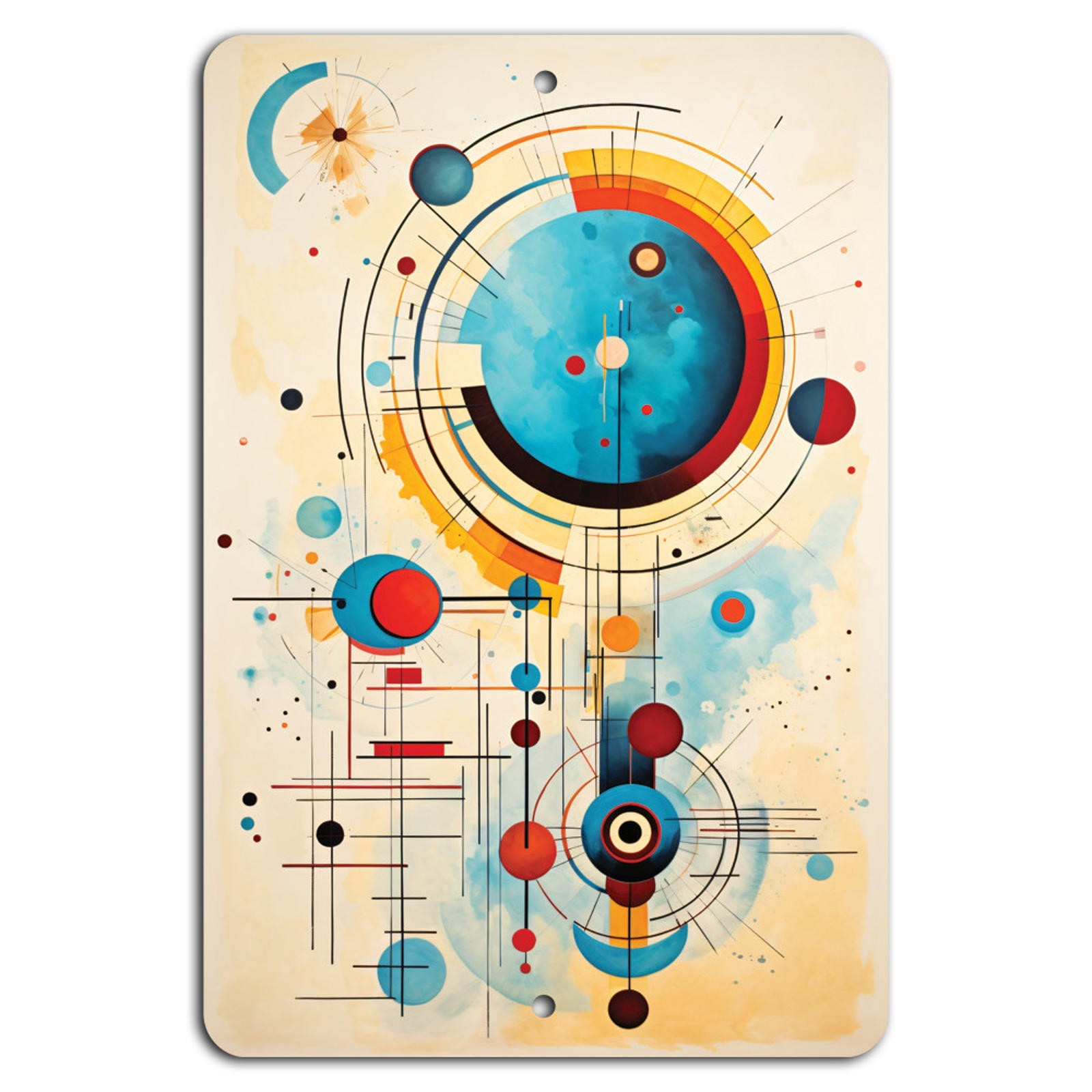 Metal Art Sign BanginPrints Cosmic Geometry Abstract Aluminum Modern