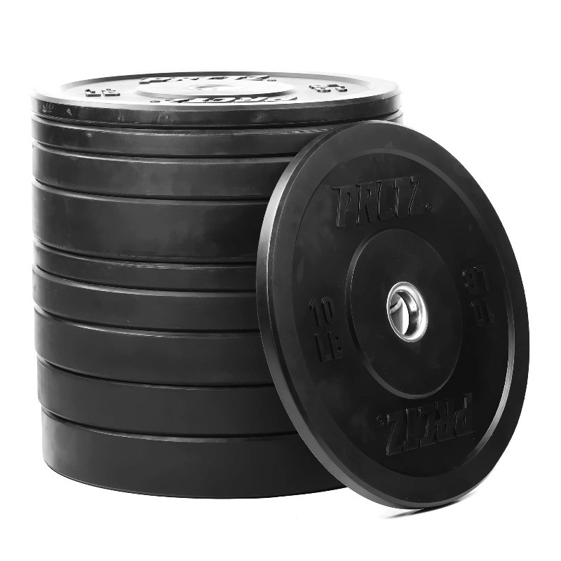 PRCTZ 10 Lb. Bumper Plate Weight Set, Fits 2 In. Diameter Barbell