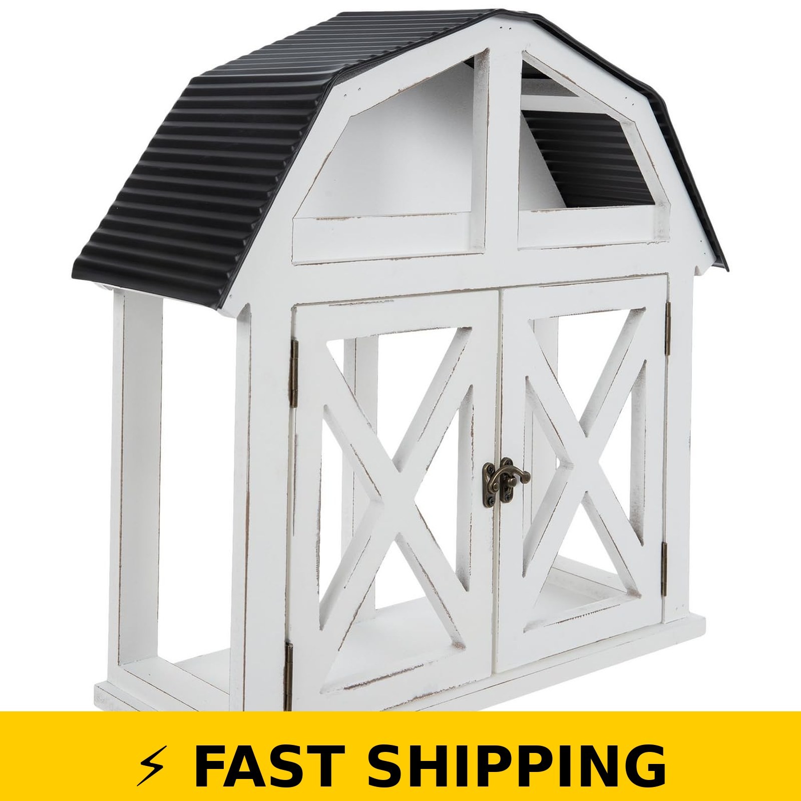 Hobby Lobby Distressed White Wood Barn Decor – Farmhouse Accent