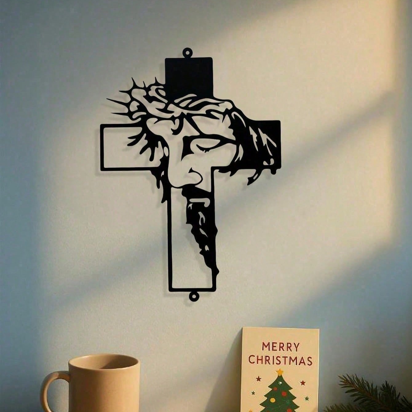 11.8″ Rustic Metal Cross Wall Art Farmhouse Vintage Indoor Outdoor Decor Gift