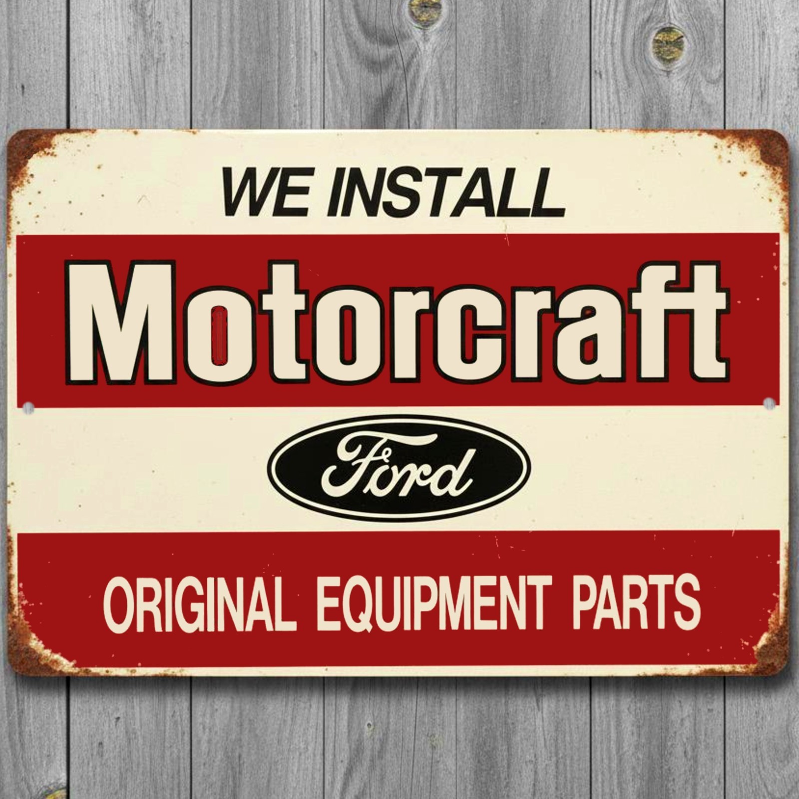 Ford Motorcraft Parts 12 x 18 Vintage Novelty Metal Sign Made In USA New!