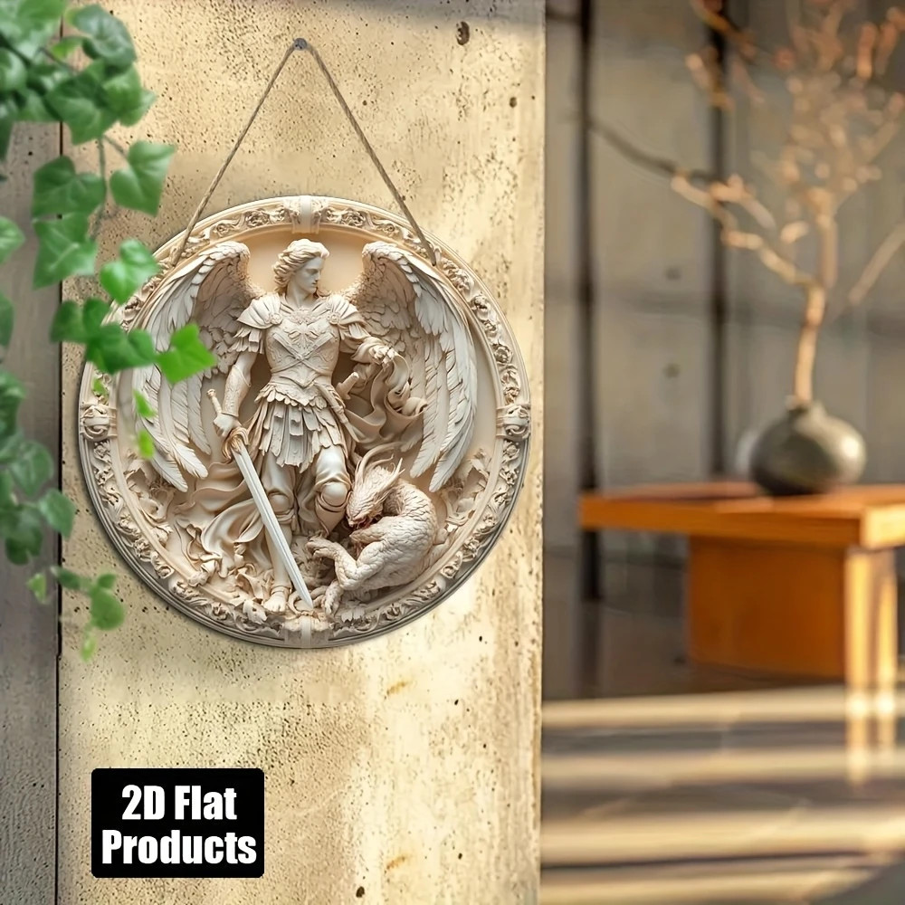 1PCS 2D Flat Home Decor Wooden Disc Angel Sub Series Holy Angel Redemption