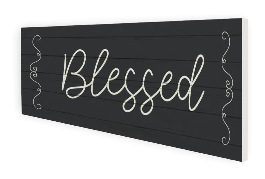 Blessed Rustic Plank Farmhouse Style Wood Wall Decor Sign