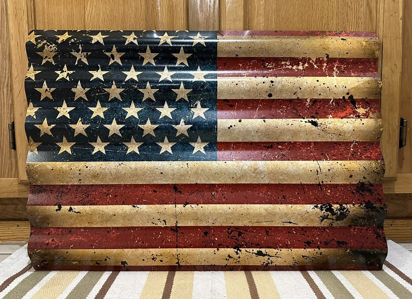 American Flag Metal Sign USA Garage ManCave Game Room Vintage Style Wall Decor