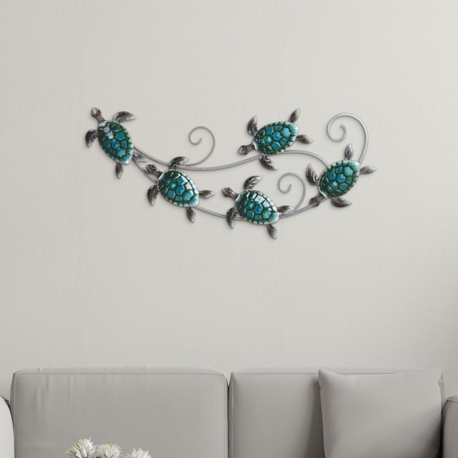 27 1/2″ high Sea Turtle Wall Plaque Decor Ornament Home Decor Unique Gift