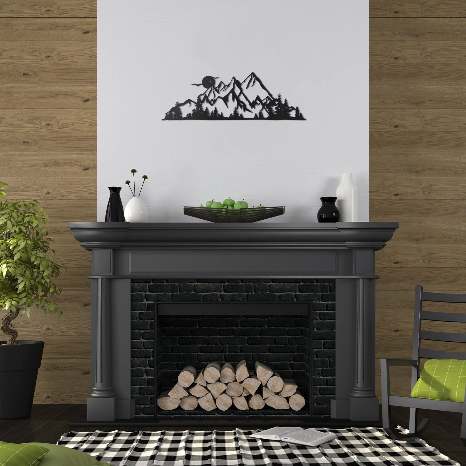 Metal Mountain Wall Art Blue Ridge Mountain Wall Decor Nature Forest Tree Sti…