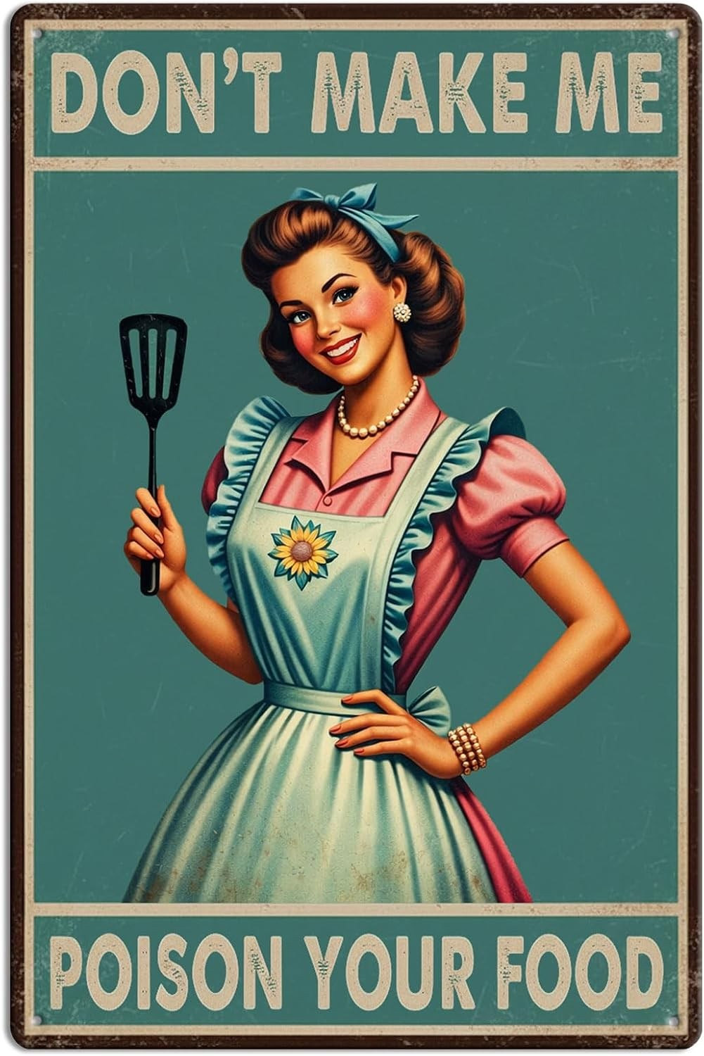 Hello Sweet Cheeks Cow Metal Tin Sign 8×12 Funny Bathroom Farmhouse Wall Decor