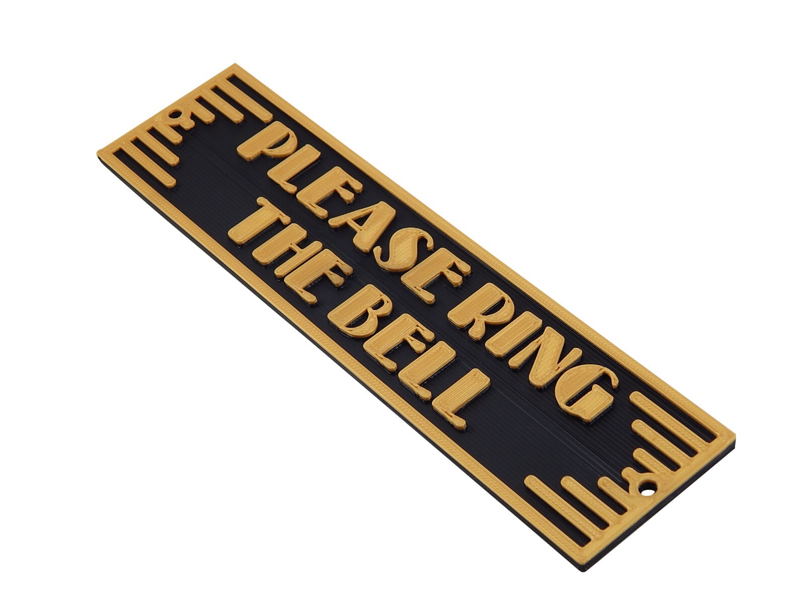 Plastic Please Ring The Bell Art Deco Style Sign Office Home Décor Wall Plaque