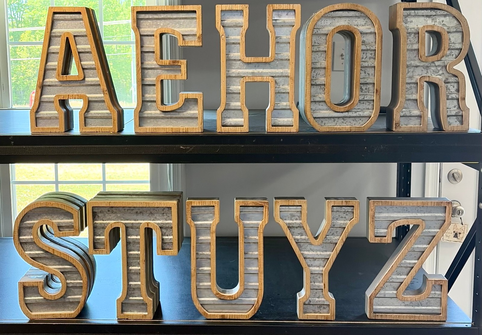 Hobby Lobby 14″ Metal and Wooden Letter Decor