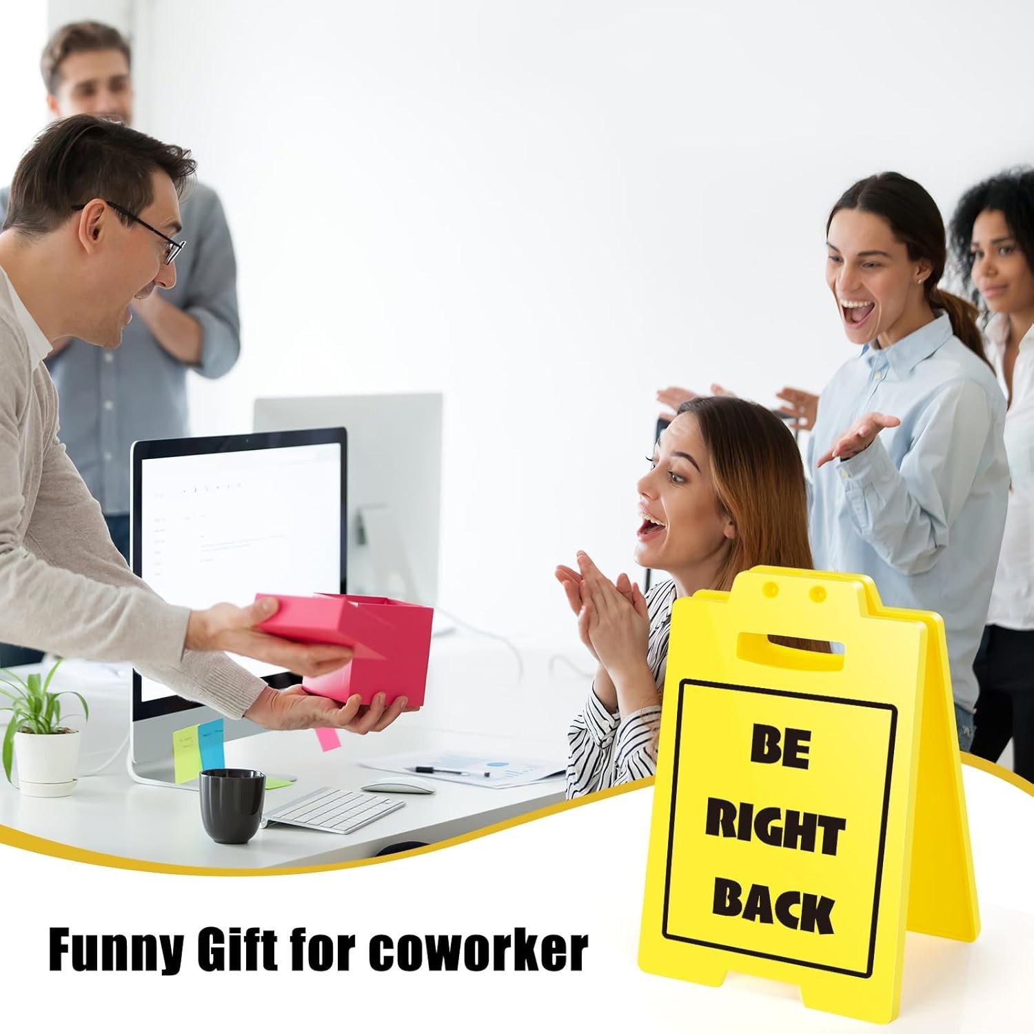 Elegant ‘Be Right Back’ Desk Sign – Durable ABS, Ideal for Office Settings