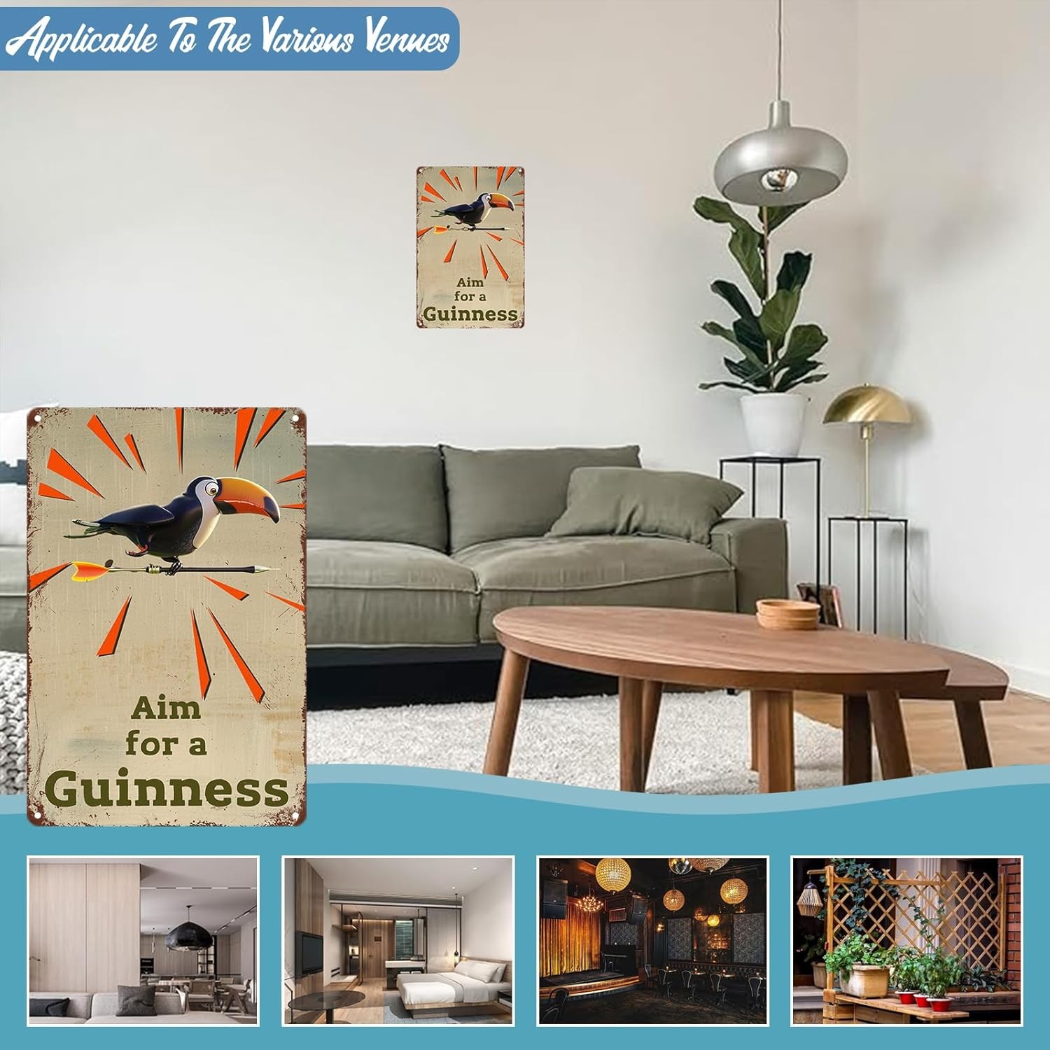 Tin Metal Sign Posters Home Decor For Bathroom And Restroom 8×12