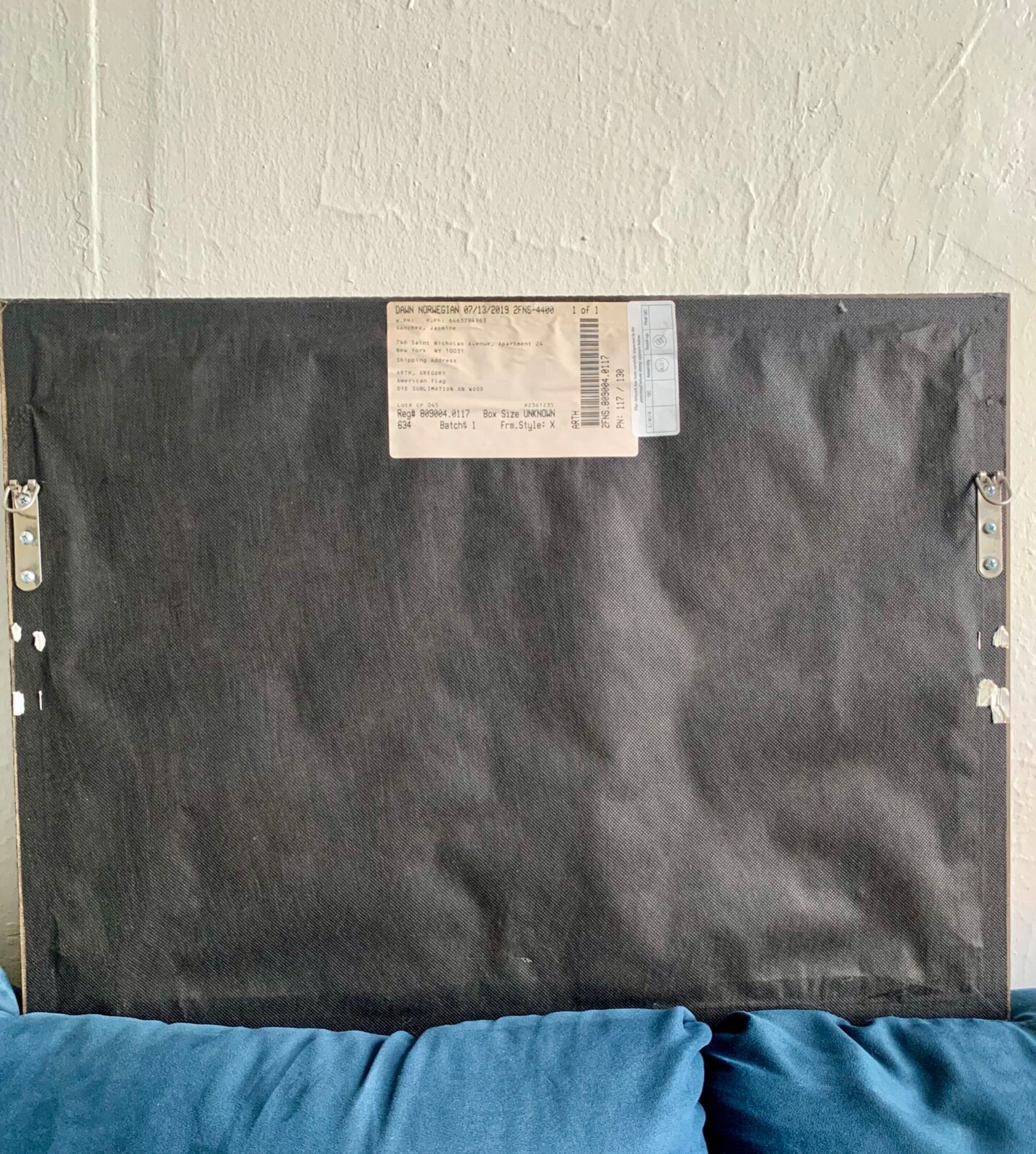 Gregory Arth, “American Flag” Caldograph Wall Art 13 3/8″ x 20″ – Authenticated 