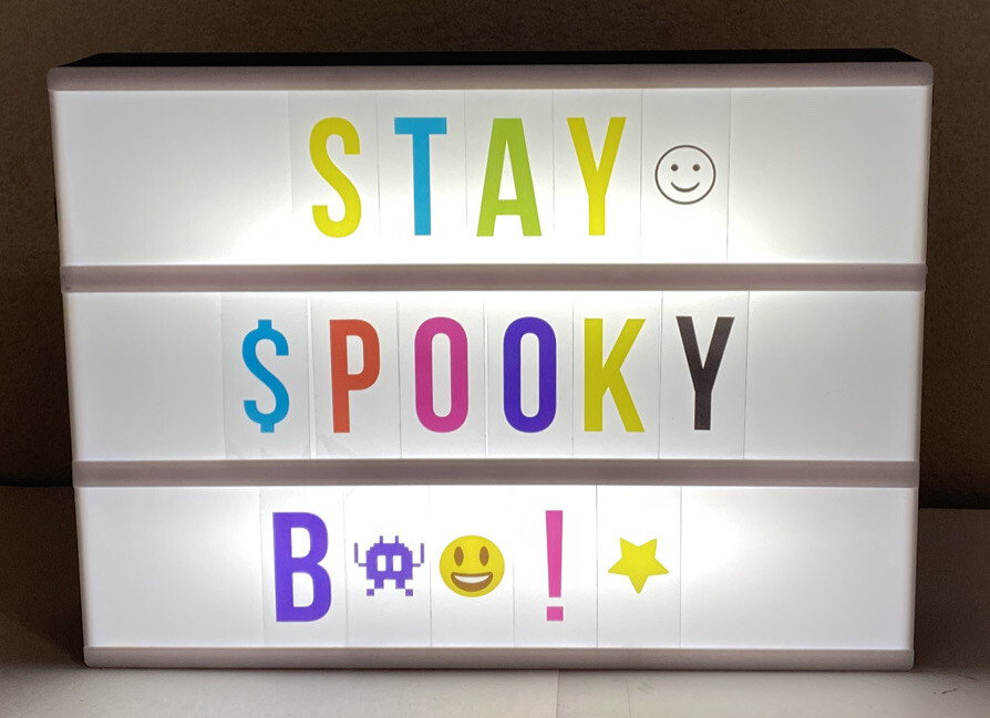 Cinema Light Box Changing Lighted Up 255 Black & Colored Letters Numbers Symbols