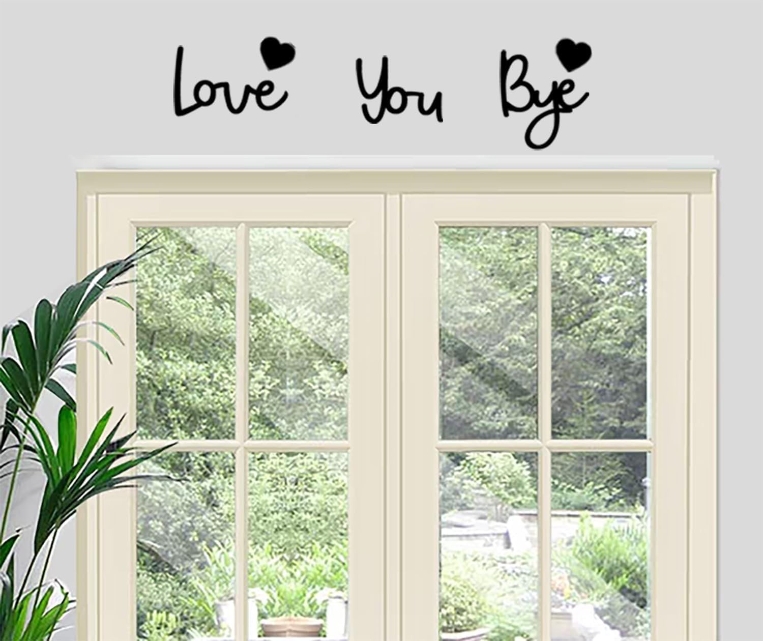 Love You Bye Wood Signs for Home Wall Decor Express Love Family Sign Boho Decor