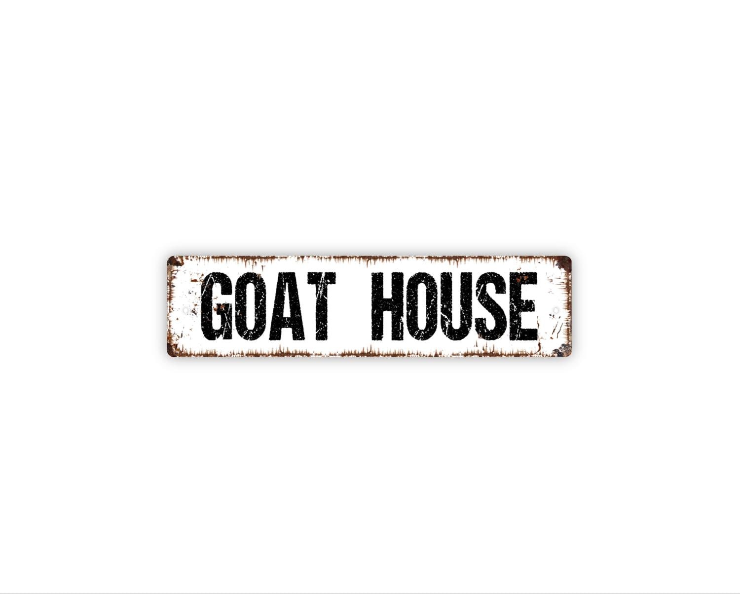 Goat House Sign | Metal Farm Wall Decor for Barn, Pasture, Homestead, Ranch