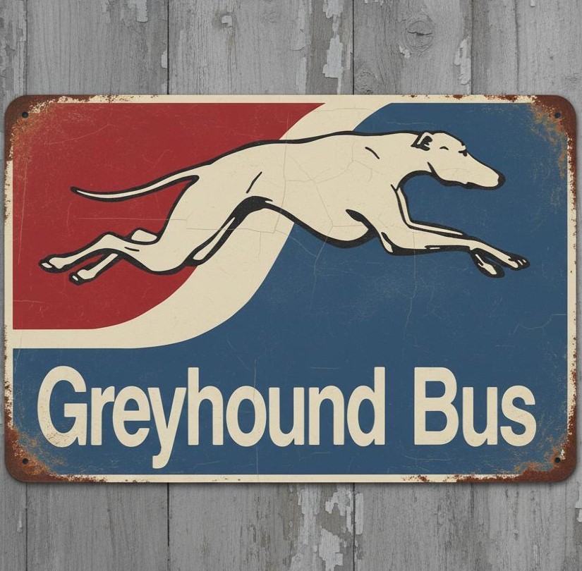 Greyhound Bus 8 x 12 Vintage Novelty Metal Sign Made In USA New!