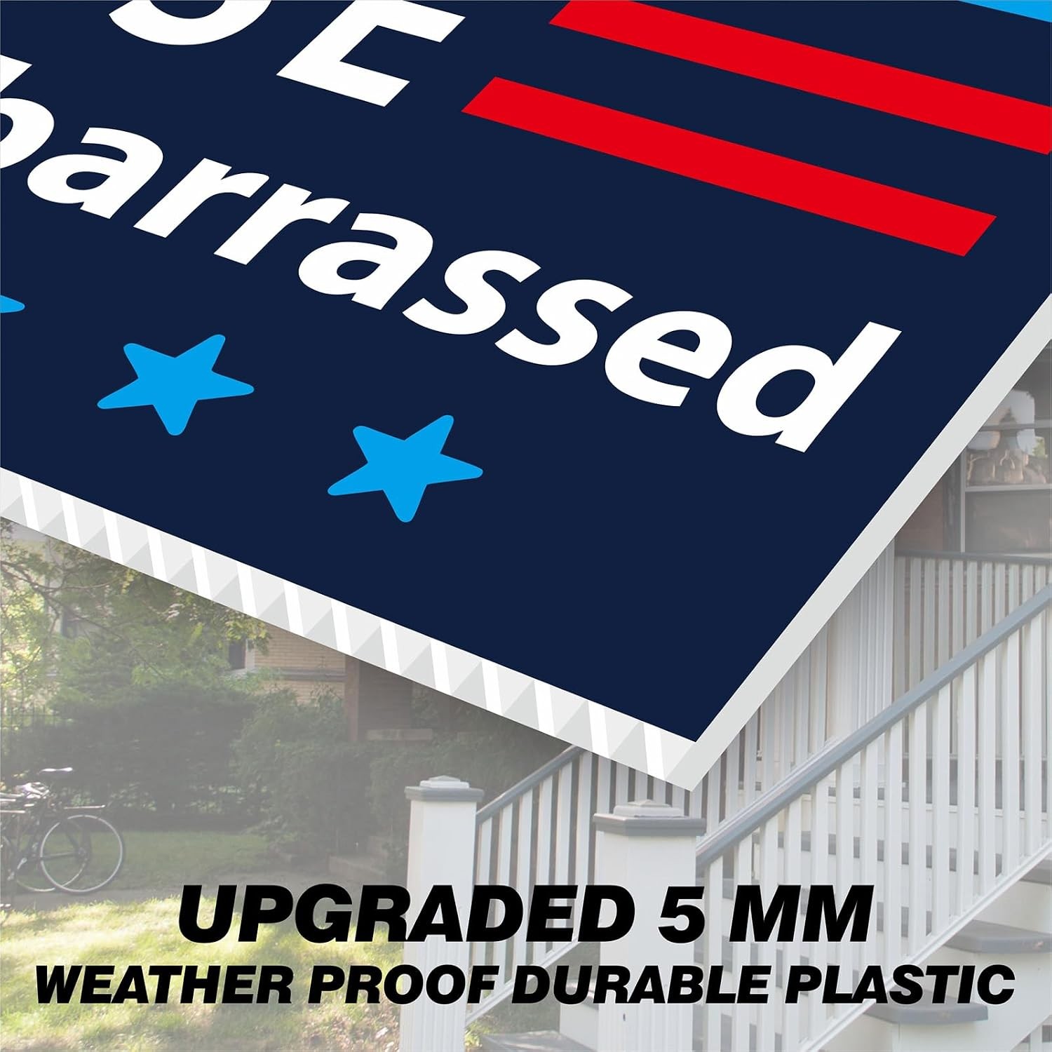 Are We Great Yet? Cause I Just Feel Embarrassed Yard Sign – 12″X18″ Double-Sided