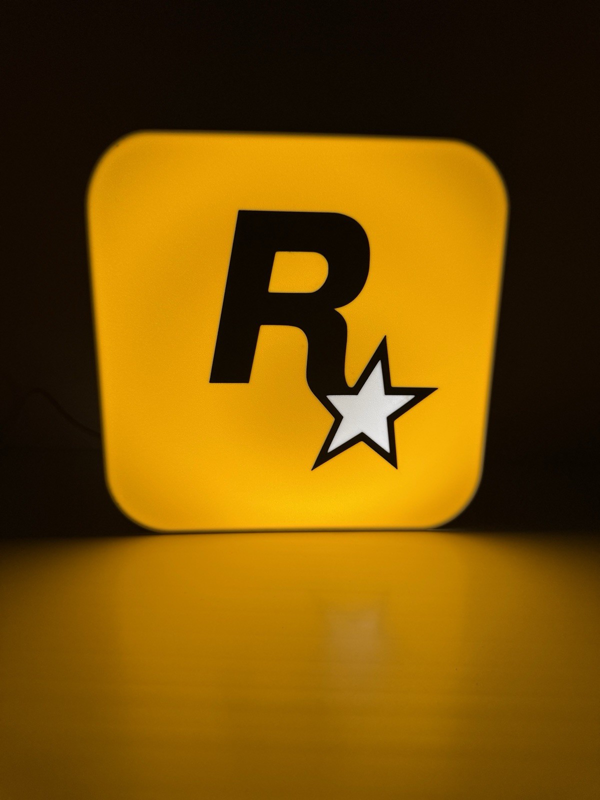 Rockstar Games Light Box Gift Led GTA RDR Lamp USB LED Illuminated Xbox PS
