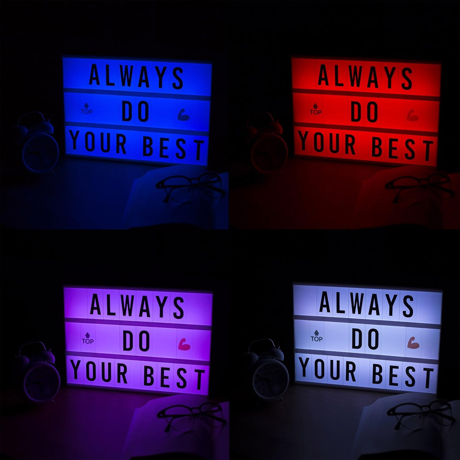 BONNYCO Cinema Light Box Color Changing with 400 Letters, Emojis, Remote Control