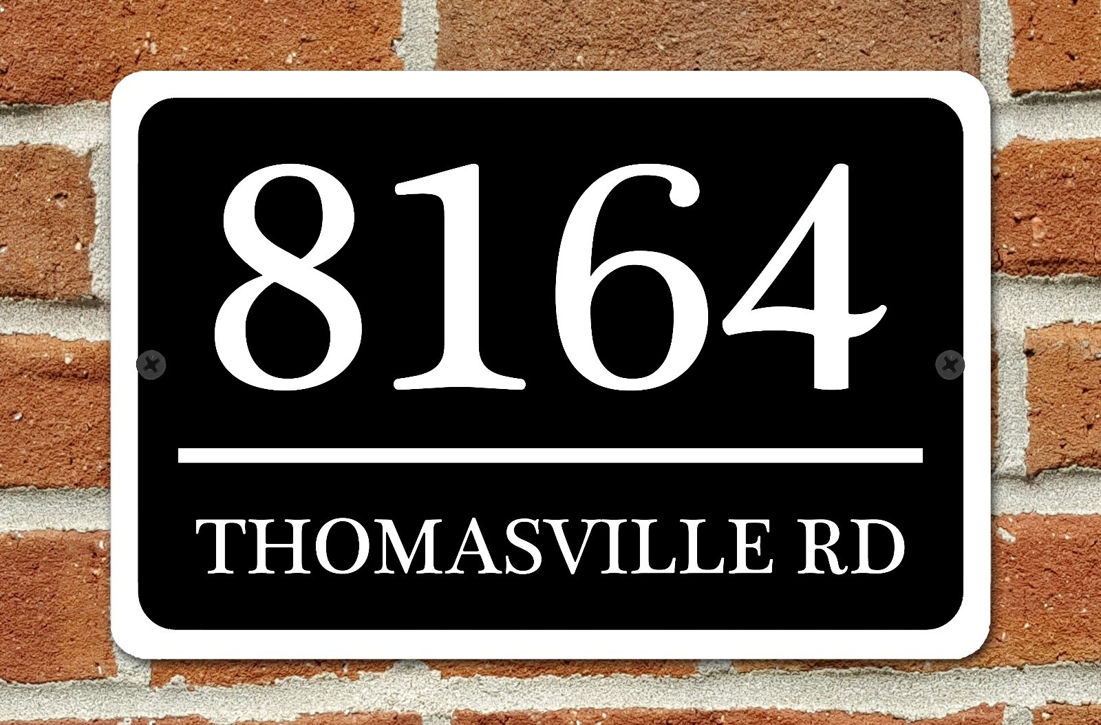 Personalized Home Address Sign Aluminum 12″ x 8″ Custom House Number Plaque