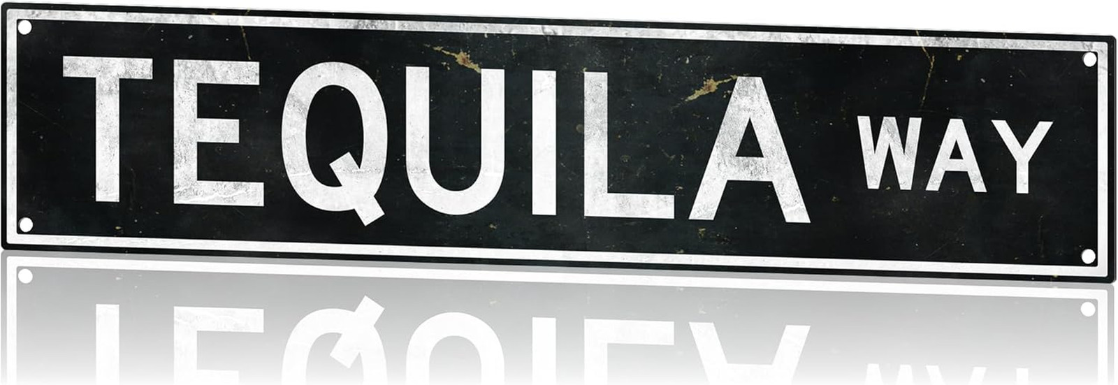 Tequila Way Metal Sign 18X4 Inch – Vintage Embossed Aluminum Funny Metal Sign –