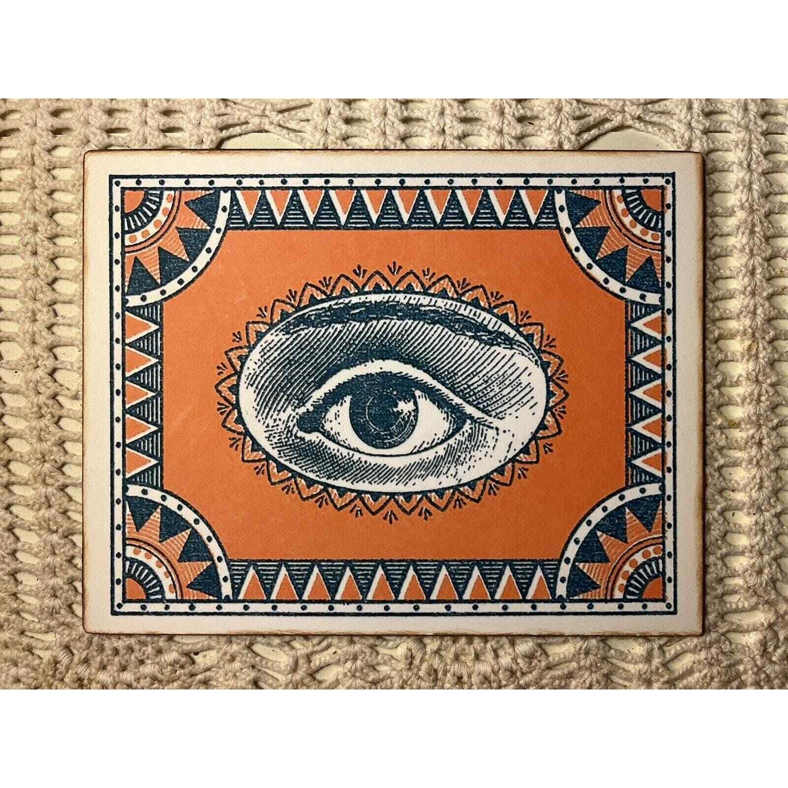 All Seeing Eye, Art Deco, Mystical, Evil Eye, Handcrafted Plaque / Sign