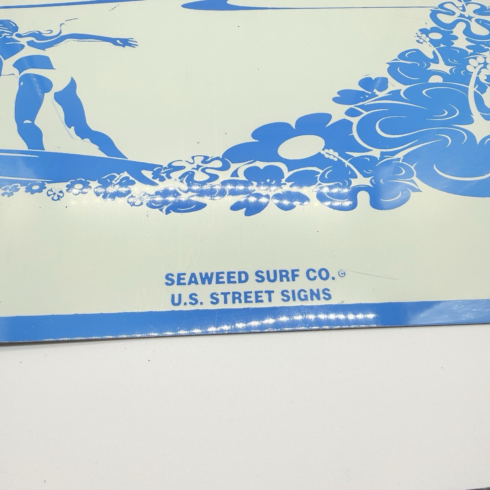 Seaweed Surf Co Girls Can Rip Metal Street Sign 18X12 Surfer Wave Hawaii Cali