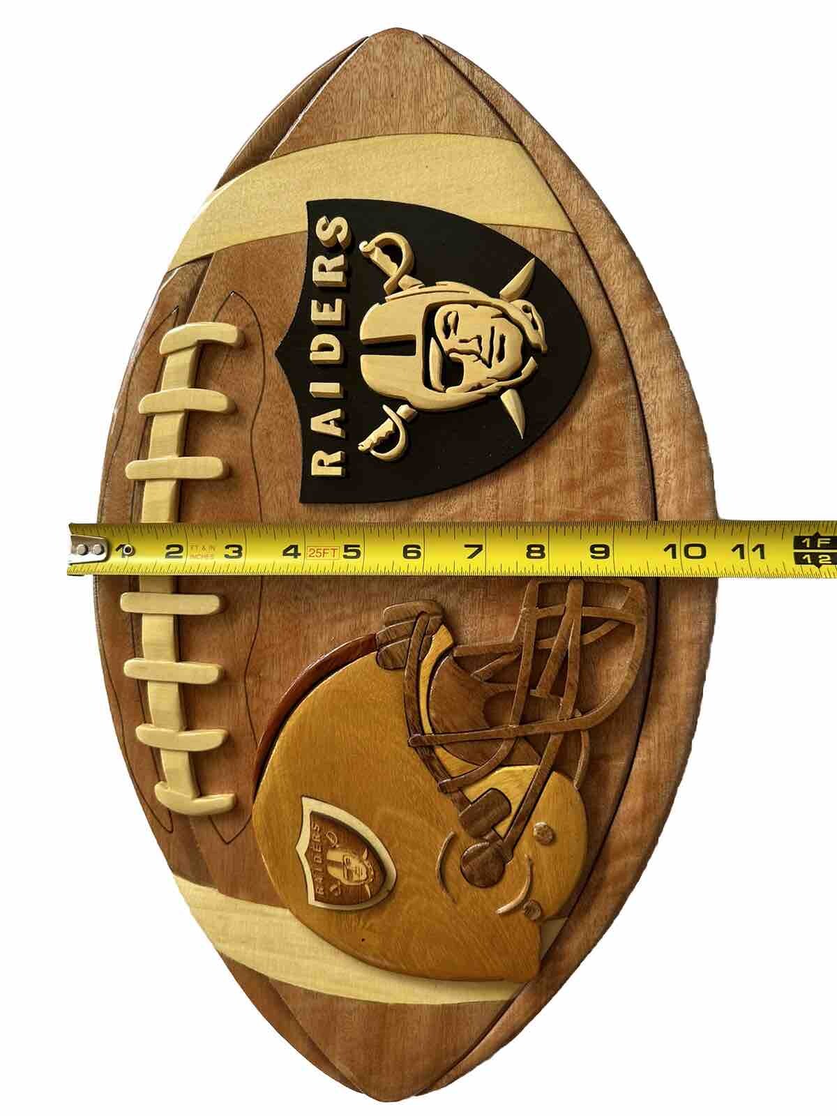FOOTBALL RAIDERS HOME DECOR WOODEN WALL ART, 100% NATURAL WOOD UNIQUE WALL ART