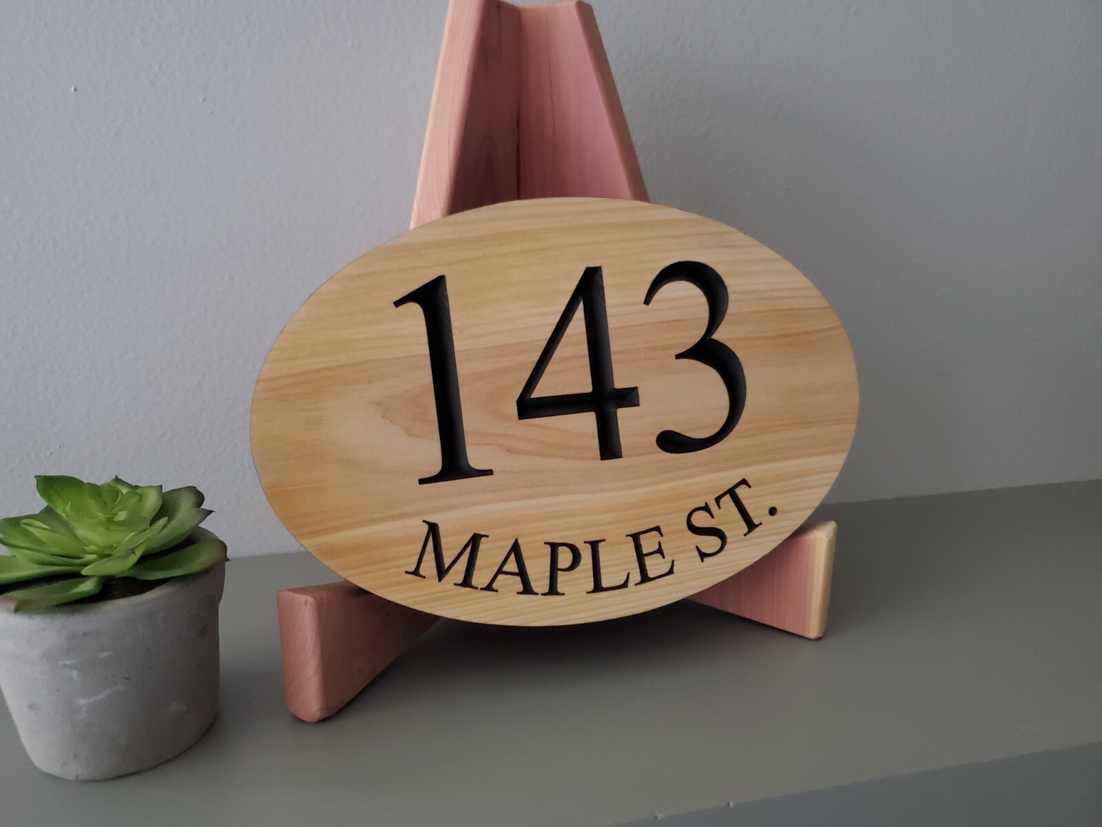 Address Sign Street Name House Number Plaque Carved Wood Custom Personalized
