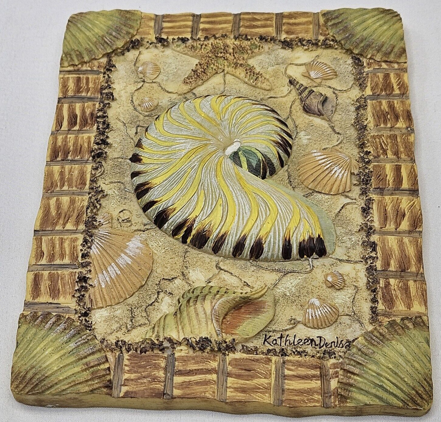 Sea Shells Wall Plaques Starfish Picture Figurine Kathleen Denis
