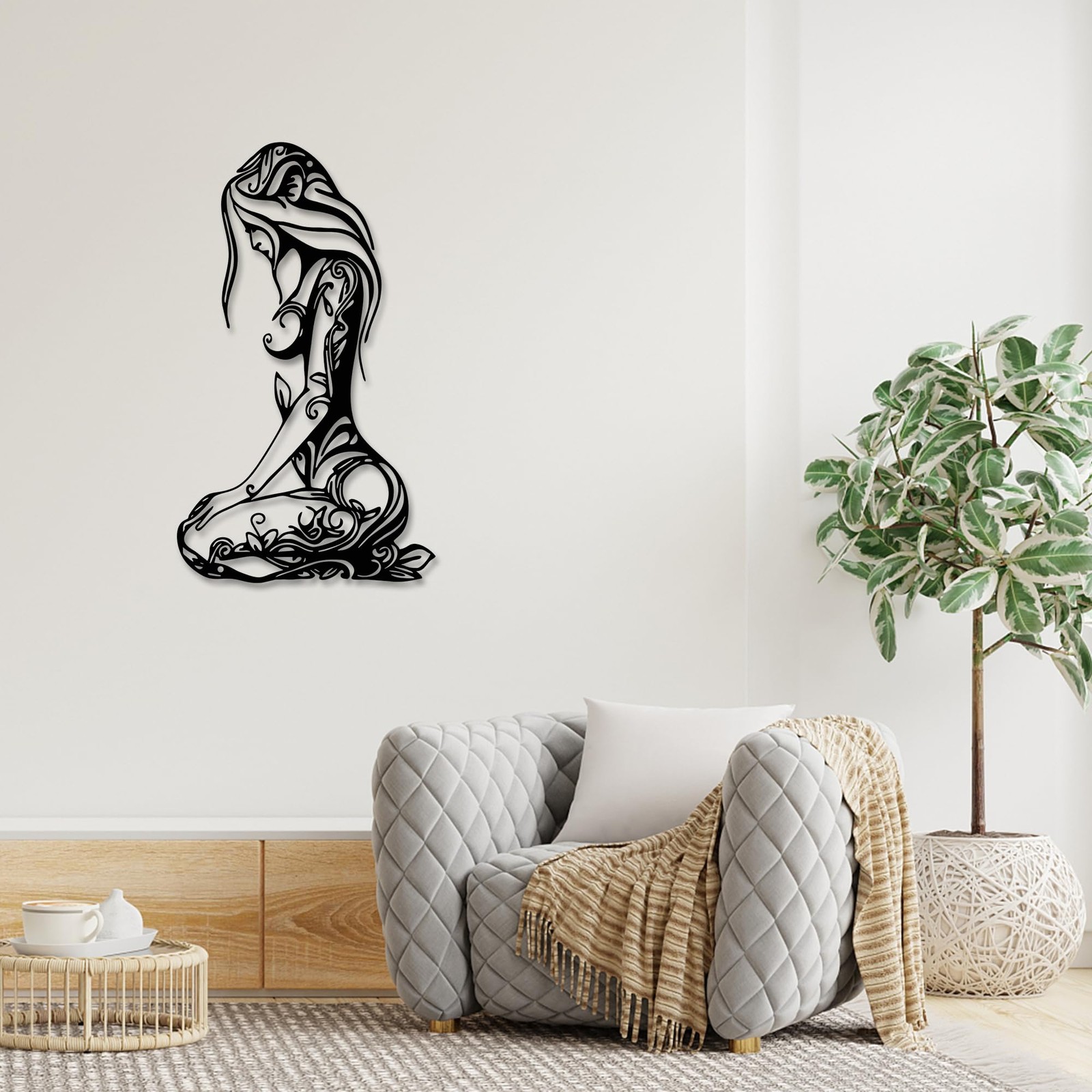 Xedatric Minimalist Line Abstract Metal Wall Art