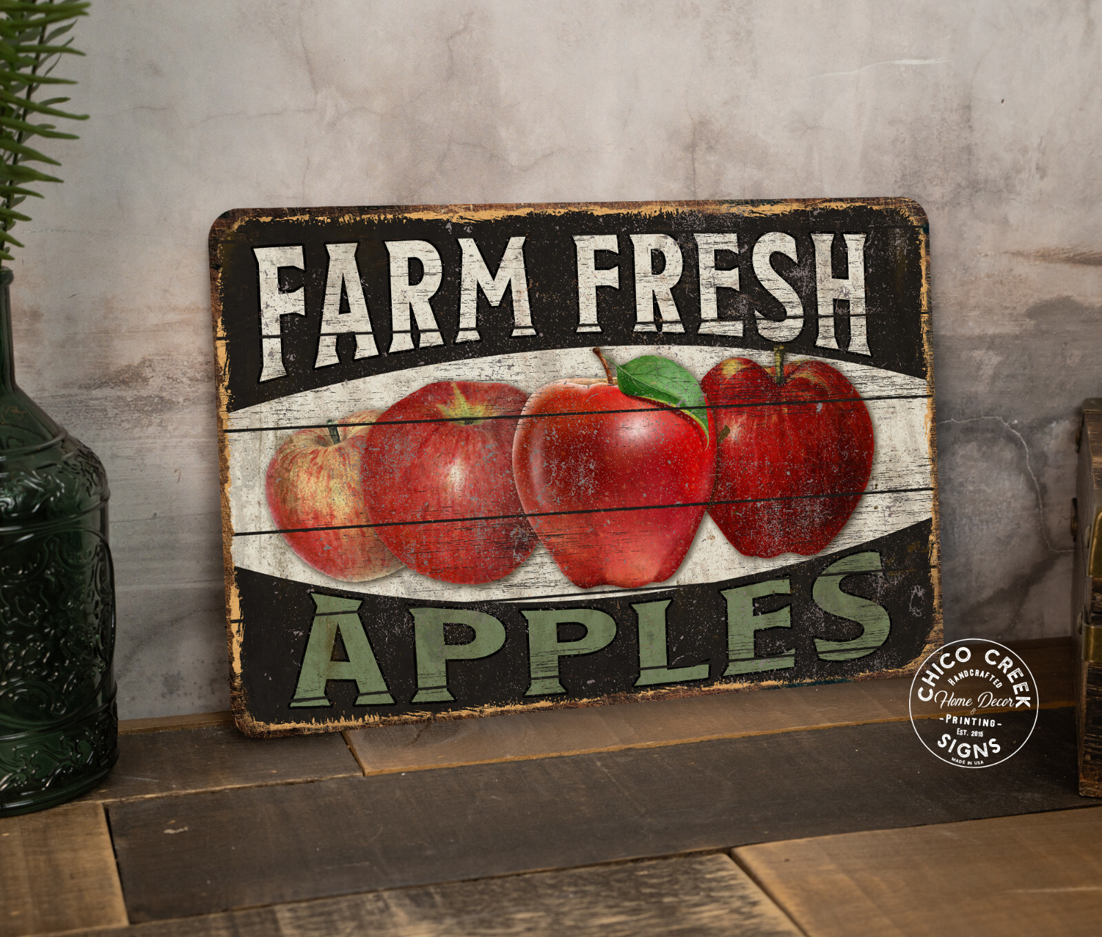 Farm Fresh Apples Sign Farm Life Decor New York Fruit Stand Pie 108122001064