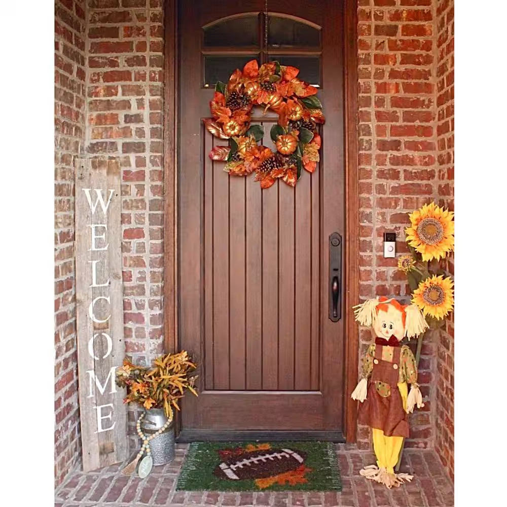 60 In. Weathered Gray Vertical Front Porch Rustic Farmhouse Welcome Sign