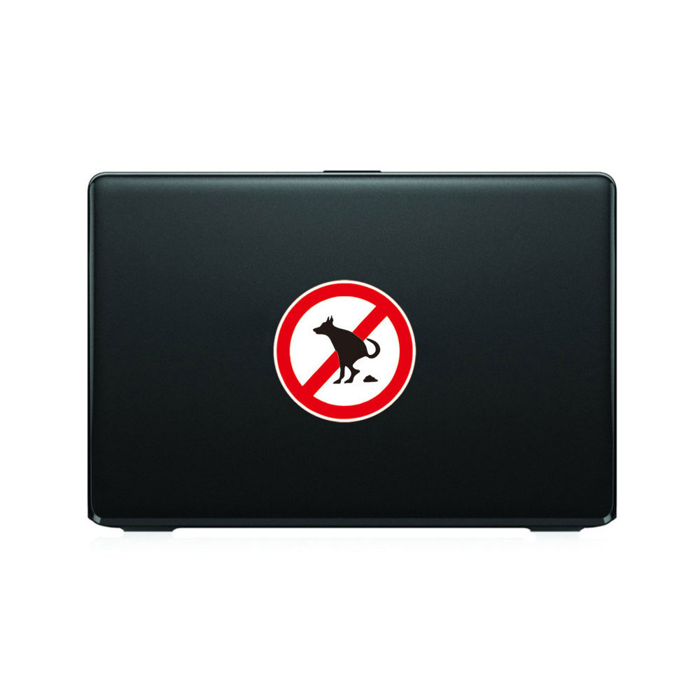 10 Sheets Stickers Waterproof No Pet Poop Sign Dog Pooping Emblems