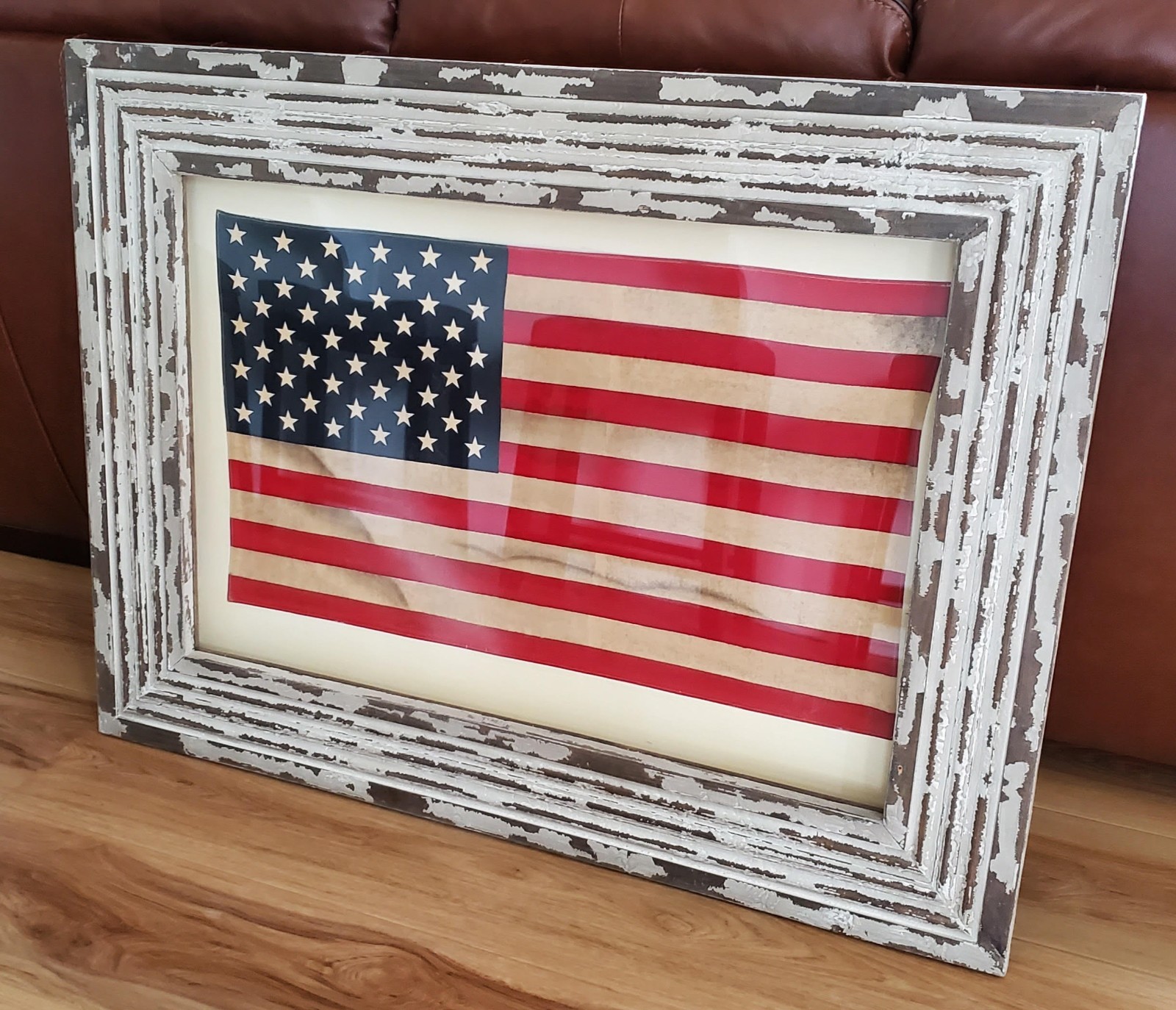 POTTERY BARN AMERICAN FLAG SHADOW BOX-GREAT PIECE TO CELEBRATE AMERICA!!