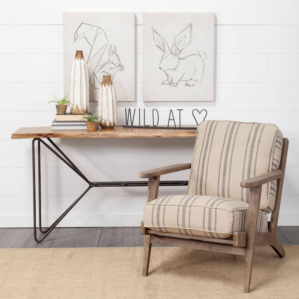 Wild at Heart 24 In. L X 1 In. W Black Metal Sign