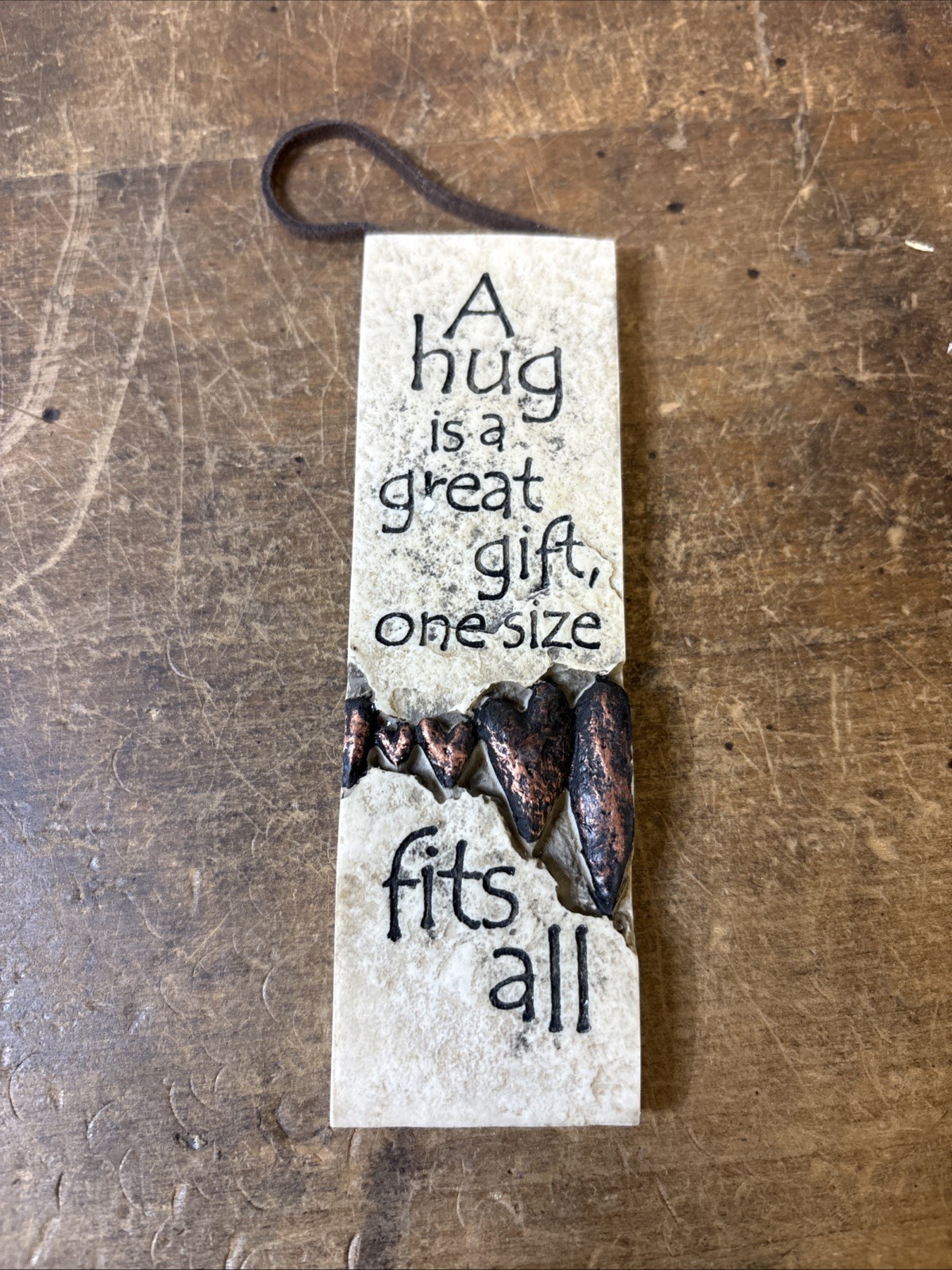 A Hug Is A Great Gift One Size Fits All Wall Resin Plaque 5 x 1.5 inches