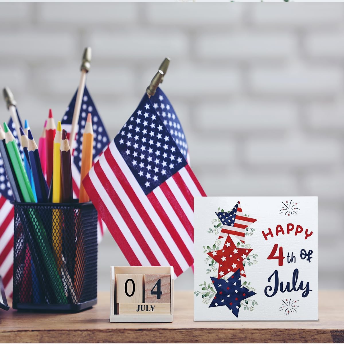 4th of July Patriotic Star Decor Americana 5 x 5 inches, PAT1